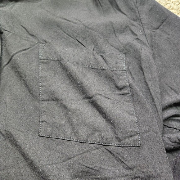 White Stag X Large Black button up long sleeve Soot Front Pocket Business Casual - Picture 4 of 11